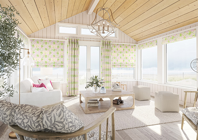 Faded Glamour, Goddess Green Pink - Made To Measure Curtains - Image 8